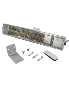 Levante 2.2kW Quartz Patio Heater with Remote Silver
